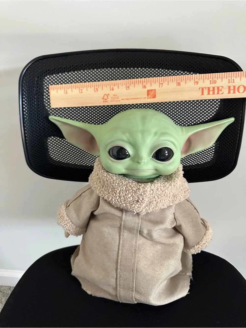 Mattel Star Wars Mandalorian Grogu Baby Yoda 11” Plush Soft Body Rubber Head👽🛸💚